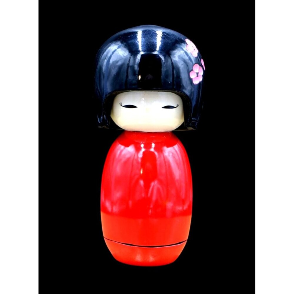 Vintage Japanese Kokeshi Bobble Head Doll. Carved, Hand Painted and Lacquered